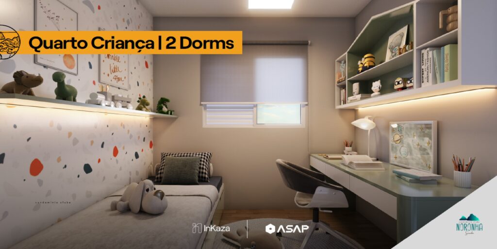 Quarto de criança do Condomínio Clube Noronha - Casas a venda em Cotia SP