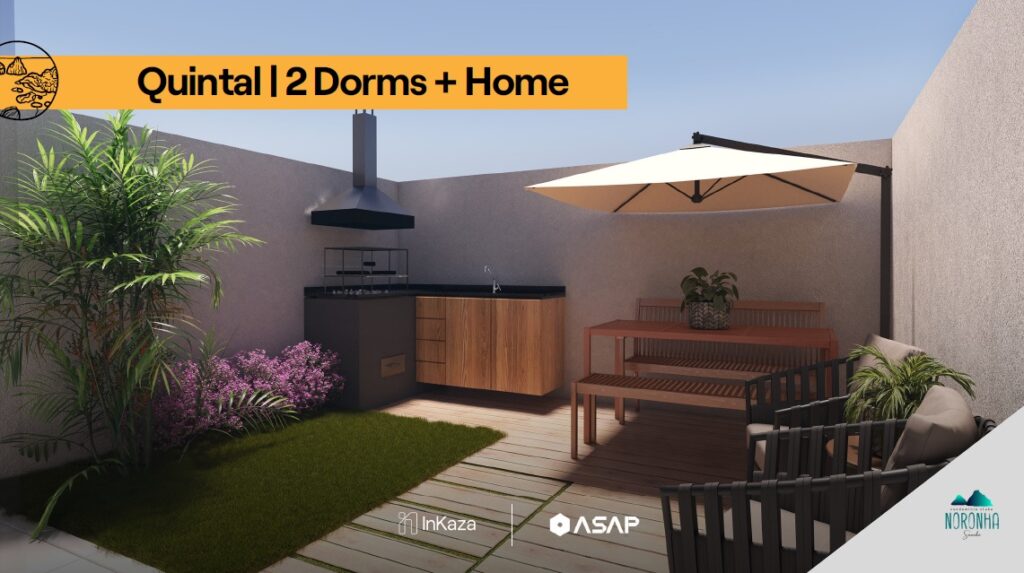 Quintal da casa de 62 m² do Condomínio Clube Noronha - Casas a venda em Cotia SP