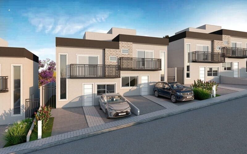 Fachada do Reserva Capuava Cotia SP - Casas a venda